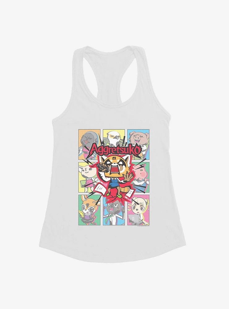 Aggretsuko Screaming Panels Girls Tank