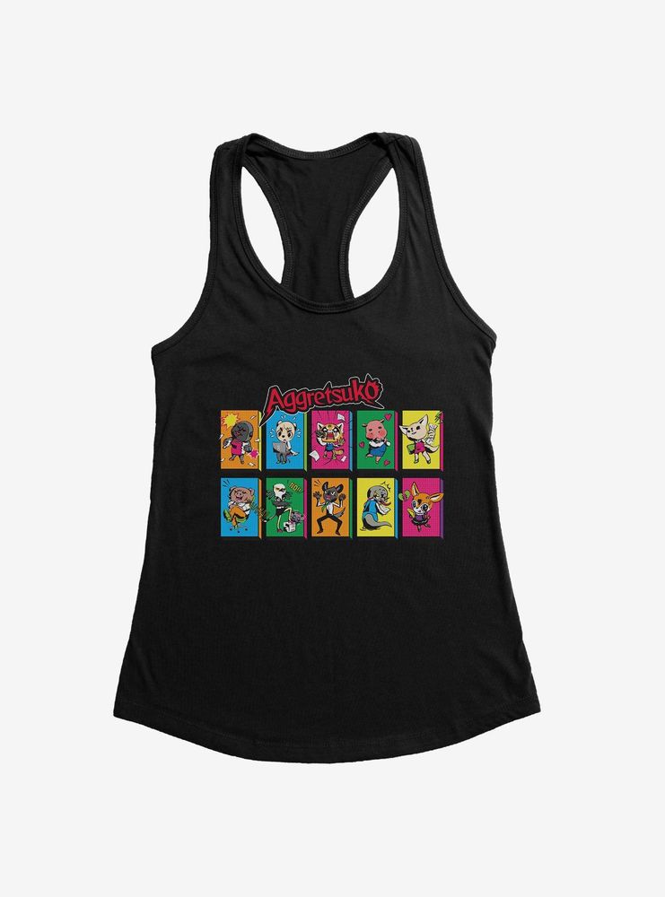 Aggretsuko Character Panels Womens Tank Top