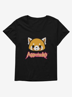 Aggretsuko Face Icon Womens T-Shirt Plus