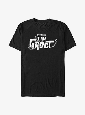 Marvel I Am Groot White Logo T-Shirt