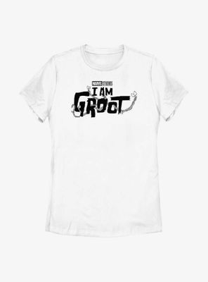Marvel I Am Groot Black Logo Womens T-Shirt