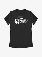 Marvel I Am Groot White Logo Womens T-Shirt