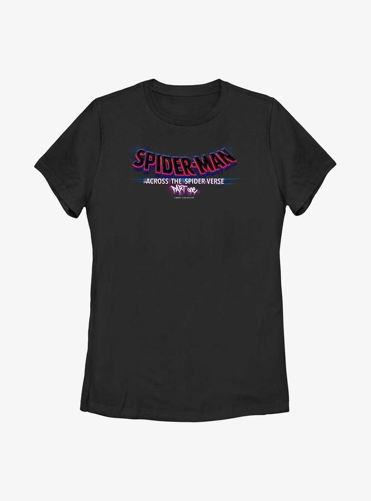 Marvel Spider-Man: Across The Spiderverse (Part One) Main Logo Womens T-Shirt