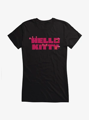 Hello Kitty Sweet Kaiju Stencil Girls T-Shirt