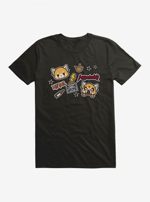 Aggretsuko Metal Gig Stickers T-Shirt