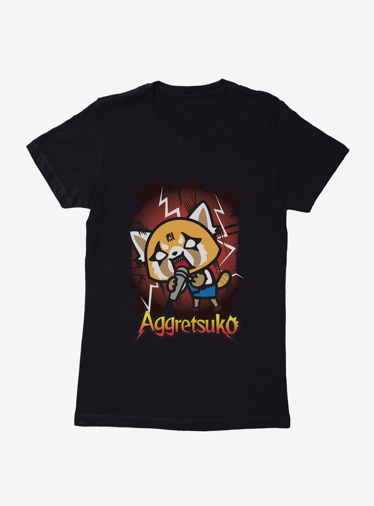 Aggretsuko Metal Rockin' Out Womens T-Shirt