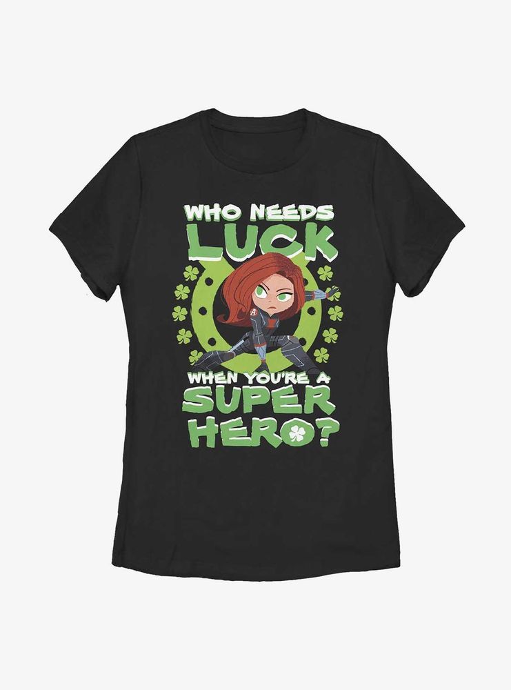 Marvel Black Widow Super Luck Womens T-Shirt