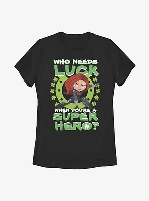 Marvel Black Widow Super Luck Womens T-Shirt
