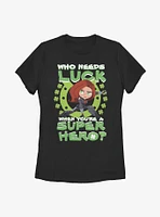 Marvel Black Widow Super Luck Womens T-Shirt