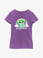 Star Wars The Mandalorian Cute Rainbow Youth Girls T-Shirt