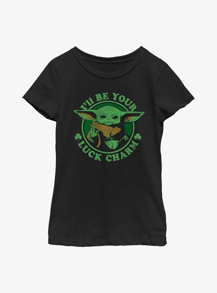 Star Wars The Mandalorian Lucky Charm Youth Girls T-Shirt