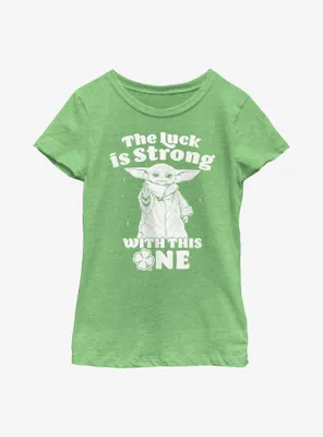 Star Wars The Mandalorian Strong With Luck Youth Girls T-Shirt