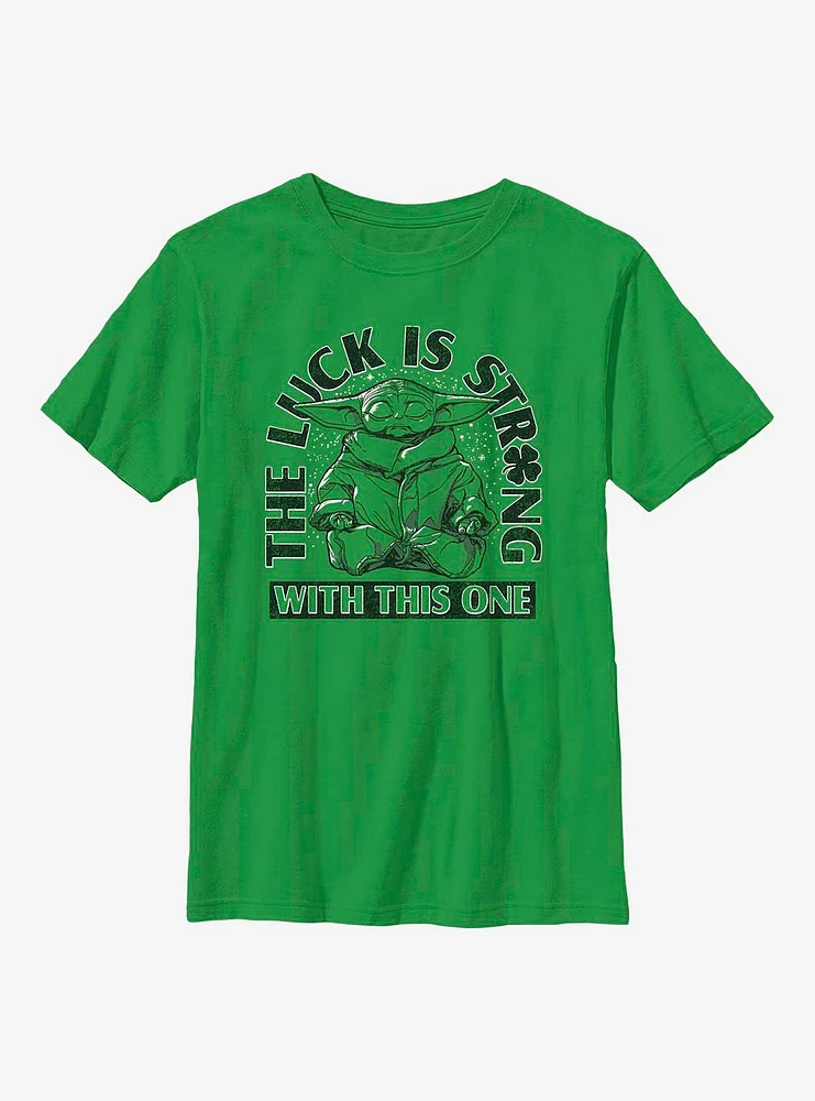Star Wars The Mandalorian Luck Is Strong Youth T-Shirt