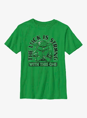 Star Wars The Mandalorian Luck Is Strong Youth T-Shirt