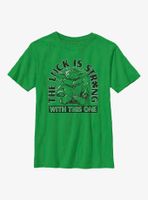 Star Wars The Mandalorian Luck Is Strong Youth T-Shirt