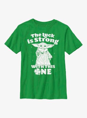 Star Wars The Mandalorian Strong With Luck Youth T-Shirt