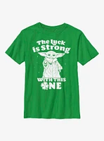 Star Wars The Mandalorian Strong With Luck Youth T-Shirt