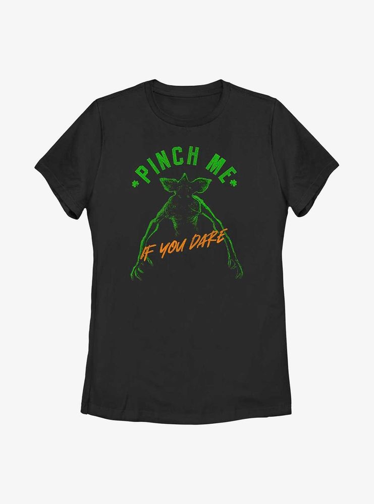 Stranger Things Pinch Me If You Dare Womens T-Shirt