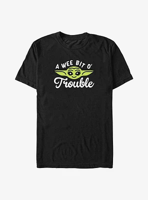 Star Wars The Mandalorian Yoda Face Trouble T-Shirt