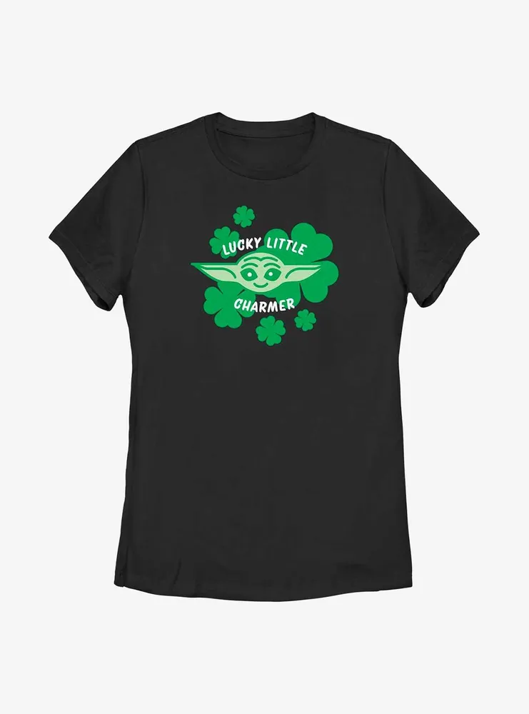 Star Wars The Mandalorian Lucky Charmer Clovers Womens T-Shirt