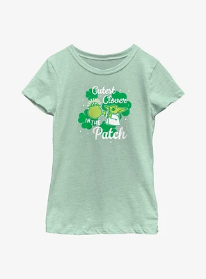 Star Wars The Mandalorian Clover Snack Youth Girls T-Shirt