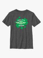 Star Wars The Mandalorian Lucky Charmer Clovers Youth T-Shirt