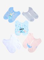 Disney Lilo & Stitch Textured No-Show Socks 5 Pair