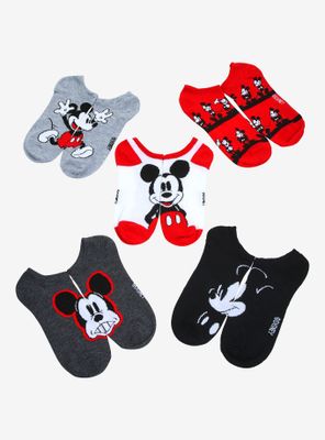 Disney Mickey Mouse Moods No-Show Socks 5 Pair