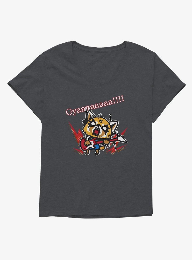 Aggretsuko Metal Guitar Rock & Roll Girls T-Shirt Plus