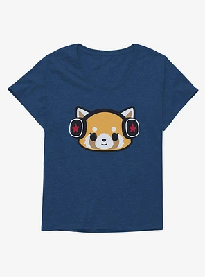 Aggretsuko Metal Headphones Girls T-Shirt Plus