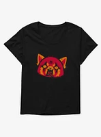 Aggretsuko Metal Rock Out To The Max Girls T-Shirt Plus