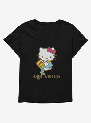 Hello Kitty Star Sign Aquarius Womens T-Shirt Plus