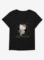 Hello Kitty Star Sign Aquarius Stencil Womens T-Shirt Plus