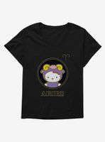 Hello Kitty Star Sign Aries Stencil Womens T-Shirt Plus