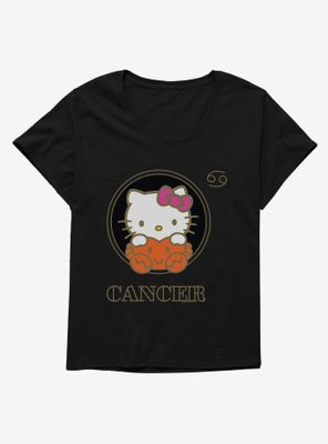 Hello Kitty Star Sign Cancer Stencil Womens T-Shirt Plus