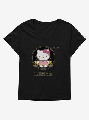 Hello Kitty Star Sign Libra Stencil Womens T-Shirt Plus