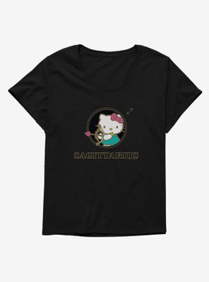 Hello Kitty Star Sign Sagittarius Stencil Womens T-Shirt Plus