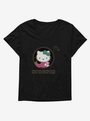 Hello Kitty Star Sign Scorpio Stencil Womens T-Shirt Plus
