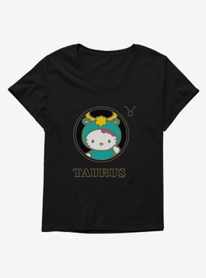 Hello Kitty Star Sign Taurus Stencil Womens T-Shirt Plus