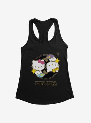 Hello Kitty Star Sign Pisces Stencil Womens Tank Top