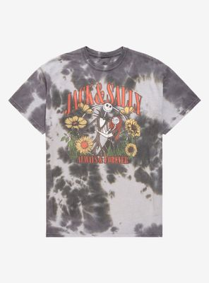 Disney The Nightmare Before Christmas Jack & Sally Always Forever Tie-Dye T-Shirt - BoxLunch Exclusive