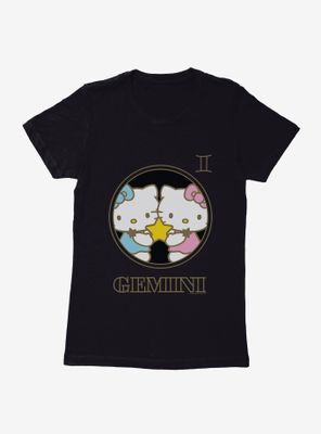 Hello Kitty Star Sign Gemini Stencil Womens T-Shirt