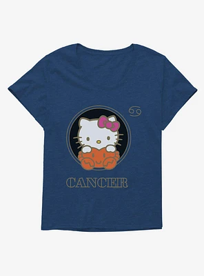 Hello Kitty Star Sign Cancer Stencil Girls T-Shirt Plus