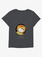 Hello Kitty Star Sign Leo Stencil Girls T-Shirt Plus