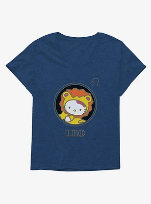 Hello Kitty Star Sign Leo Stencil Girls T-Shirt Plus