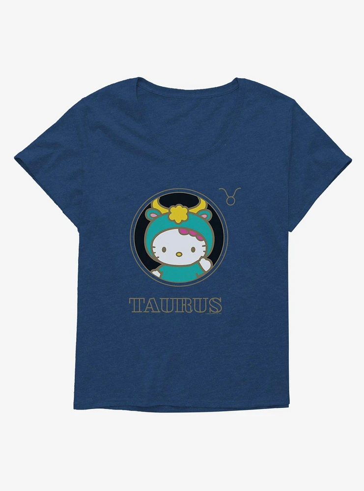 Hello Kitty Star Sign Taurus Stencil Girls T-Shirt Plus