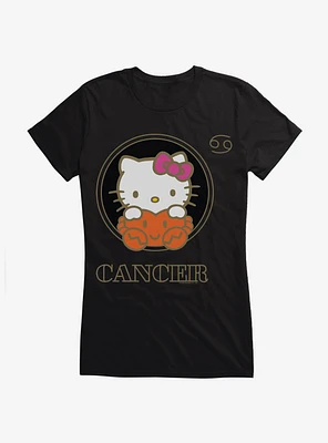 Hello Kitty Star Sign Cancer Stencil Girls T-Shirt