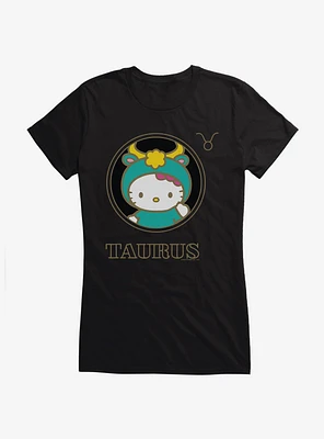 Hello Kitty Star Sign Taurus Stencil Girls T-Shirt