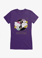 Hello Kitty Star Sign Pisces Stencil Girls T-Shirt