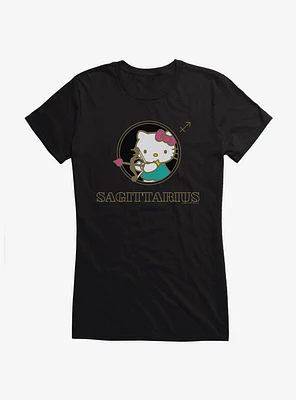 Hello Kitty Star Sign Sagittarius Stencil Girls T-Shirt